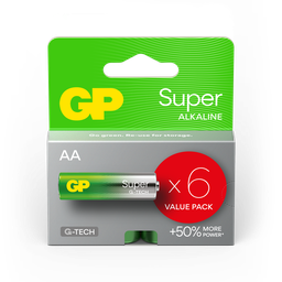 G246//AA, 14,5x50,5 LR06  alcalina 1,5 v blister 6 unidades