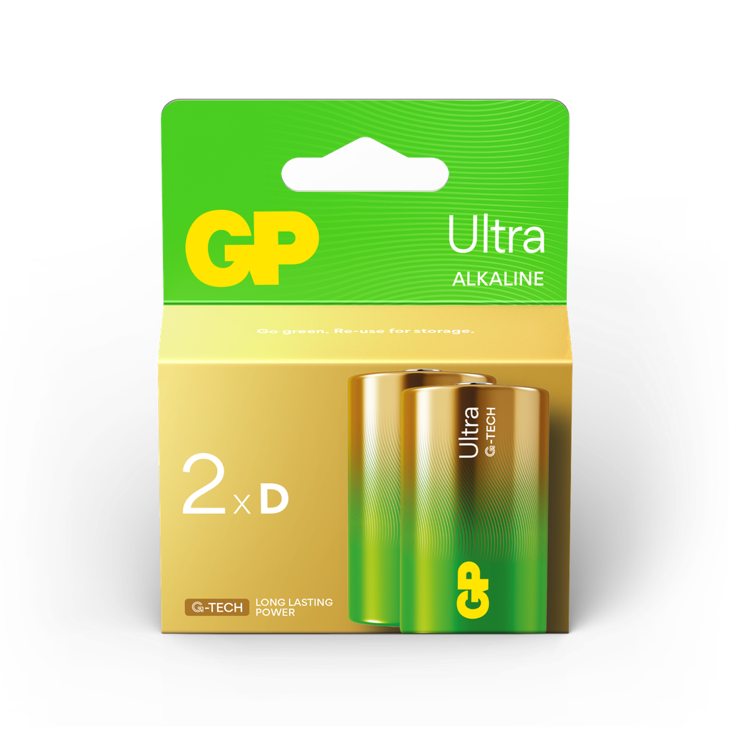 G688//Gama Ultra D, 34,2x61,5 LR20  alcalina 1,5 v blister 2 unidades